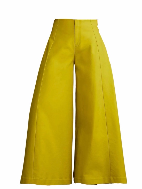 Mauve Pants - Anthropology Mauve High-Waist Wide Leg Pants in Mustard. Yellow/green